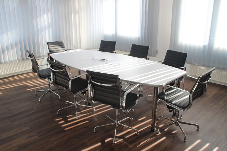 meeting room with table and chairs after cleaned by vipfsau